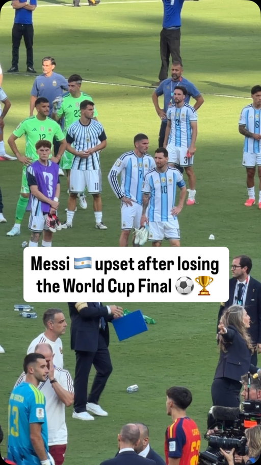 Messi 🇦🇷 upset after losing the World Cup Final ⚽️🏆