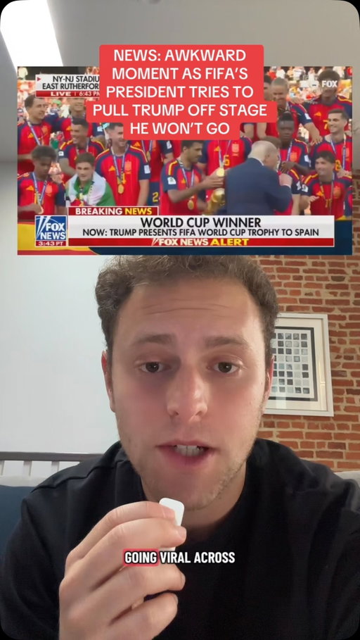 Video of Donald Trump as Spain celebrated winning goes viral.