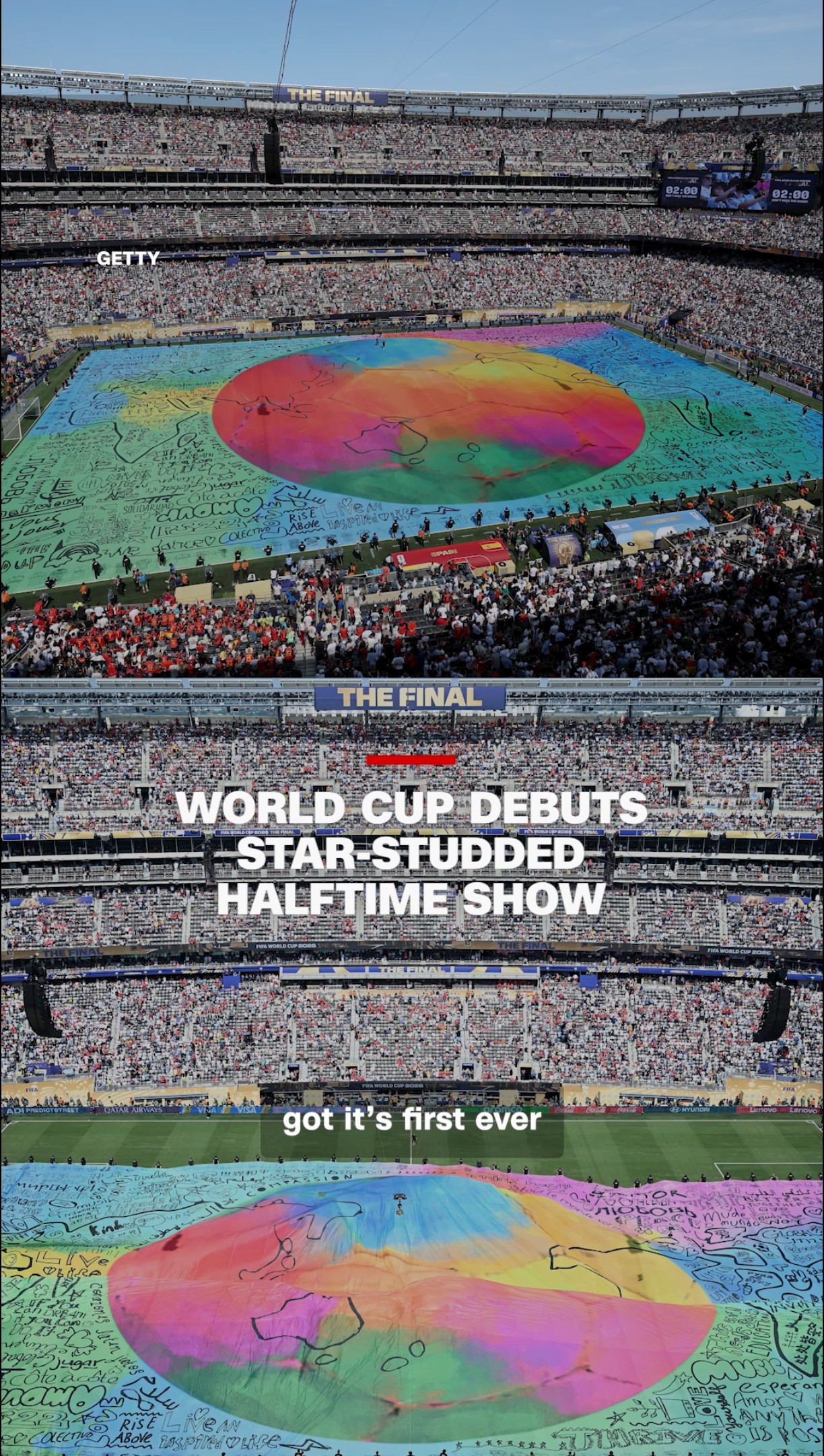 FIFA’s first-ever World Cup halftime show featured a star-studded lineup, surprise celebrity cameos and performances that divided fans online.