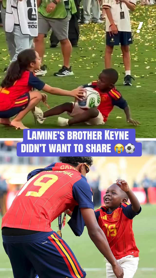 Lamine Yamal’s little brother is enjoying the World Cup celebrations 😂