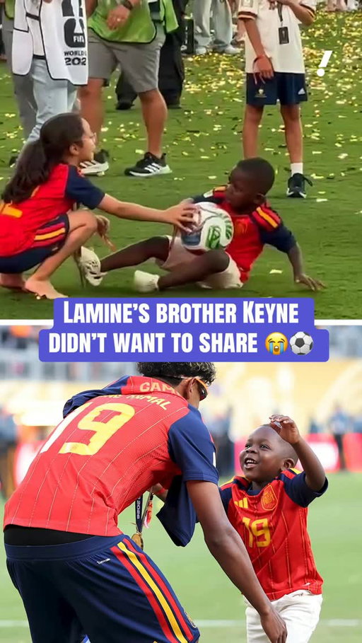 Lamine Yamal’s little brother is enjoying the World Cup celebrations 😂