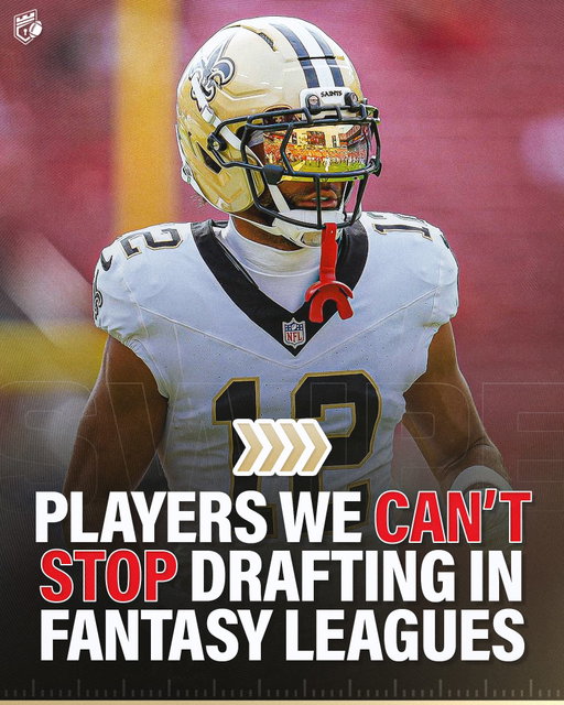 These are players we CAN’T STOP Drafting in our Fantasy Football Leagues! ⚠️

Thoughts? 👀

Follow @domainfantasyfootball for more Fantasy Football content!

Ravens WR Zay Flowers
14.3 PPG in 2026
Finished as the WR17
ADP is currently 37

Giants RB Cam Skattebo
15.96 PPG in 2026
Finished as the RB18
ADP is currently 42

Raiders RB Ashton Jeanty
14.42 PPG in 2026
Finished as the RB5
ADP is currently 10

Saints WR Chris Olave
16.7 PPG in 2026
Finished as the WR9
ADP is currently 22

Broncos WR Jaylen Waddle
12.1 PPG in 2026
Finished as the WR19
ADP is currently 39

Jaguars WR Brian Thomas Jr.
9.91 PPG in 2026
Finished as the WR31
ADP is currently 67