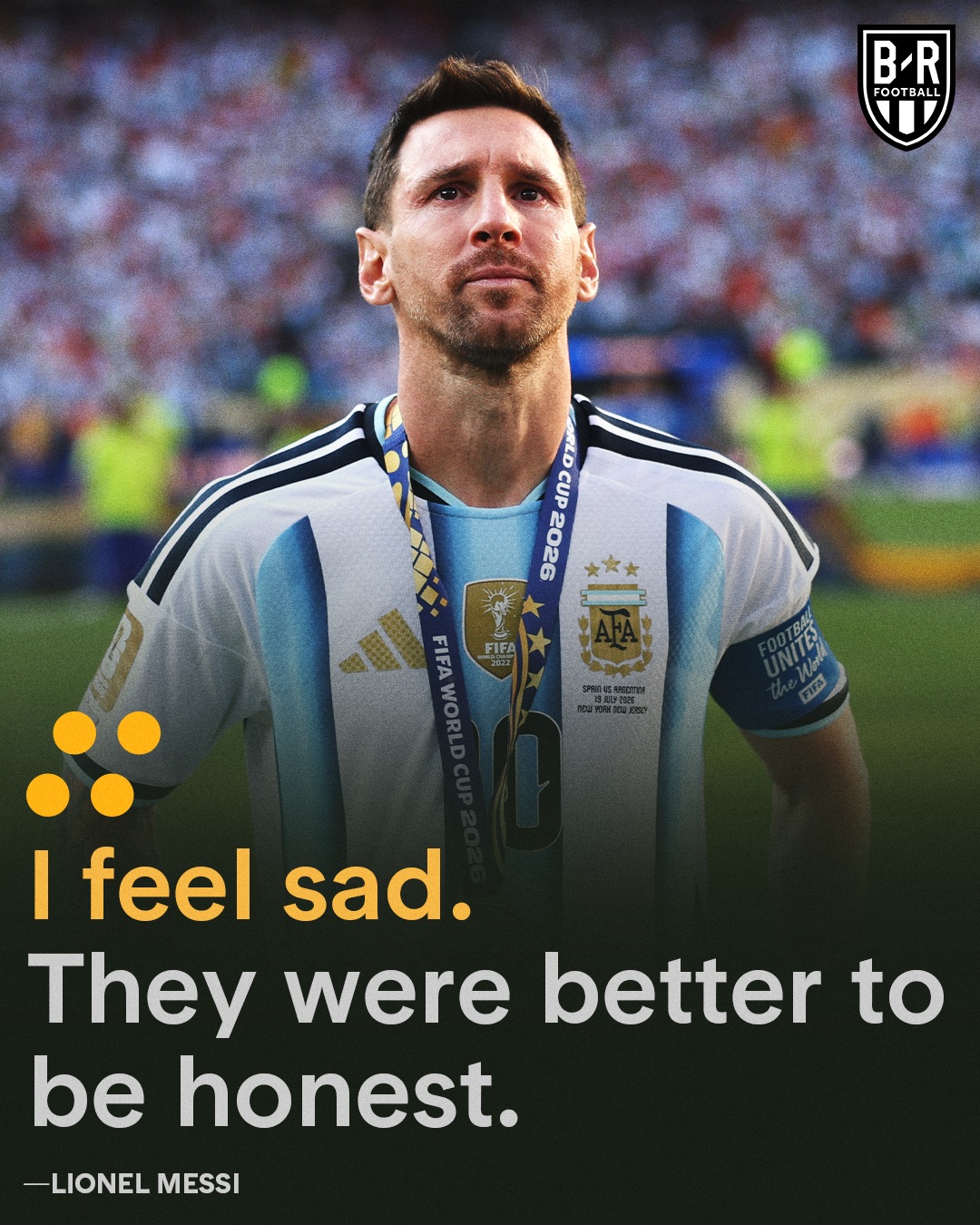 Lionel Messi tells it like it is 🥲🎙️