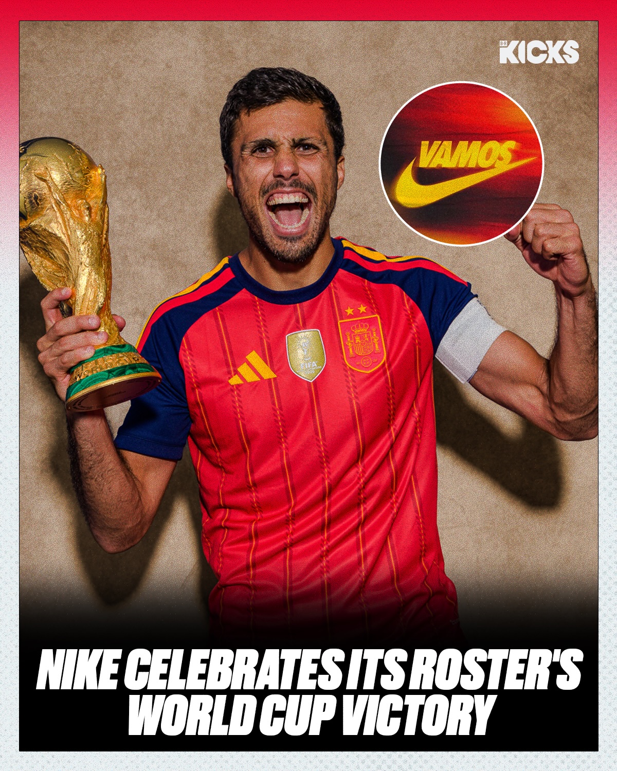 Nike’s latest campaign featured its athletes Rodri, Mikel Oyarzabal, and Nico Williams, celebrating Spain’s World Cup triumph 🏆🔥

(via @nikefootball)
