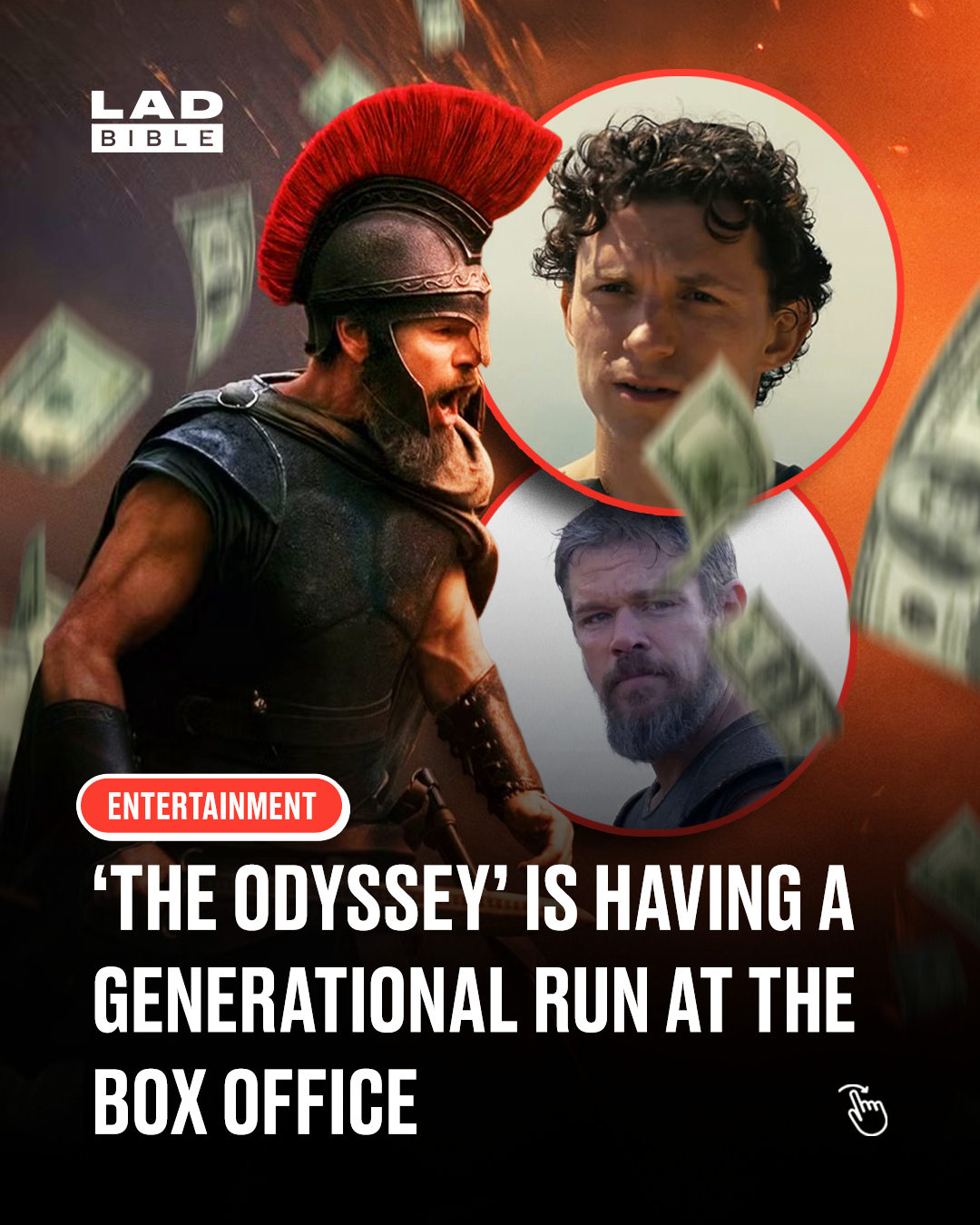 Christopher Nolan has done it again 🤯⁠
⁠
The Odyssey has reportedly pulled in a ridiculous $264.1 million globally in its opening weekend, making it the biggest box office debut of Nolan’s career.⁠
⁠
According to AP, the film made an estimated $124.5 million domestically and another $139.6 million overseas, meaning it has already beaten Oppenheimer’s opening weekend.⁠
⁠
It’s a mad result when you remember this is a big-budget adaptation of Homer’s ancient Greek epic, rather than a superhero film or a long-running franchise.⁠
⁠
The film, starring Matt Damon, Tom Holland, Anne Hathaway, Zendaya, Robert Pattinson, Lupita Nyong’o and Charlize Theron, follows Odysseus as he tries to make his way home after the Trojan War.⁠
⁠
IMAX has also been doing serious numbers, with AP reporting the format brought in $81.4 million globally and some cinemas even selling out late-night 70mm screenings.⁠
⁠
Nolan really turned ancient Greek homework into a full-blown cinema event.⁠
⁠
#TheOdyssey #ChristopherNolan #Ladbible