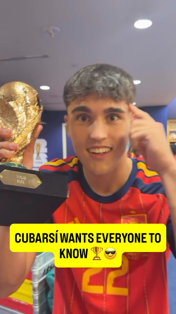 Imagine lifting the World Cup at 19... Pau Cubarsí can 😍✨

An exceptional tournament for the defender, earning him the Young Player of the Tournament award 🤩