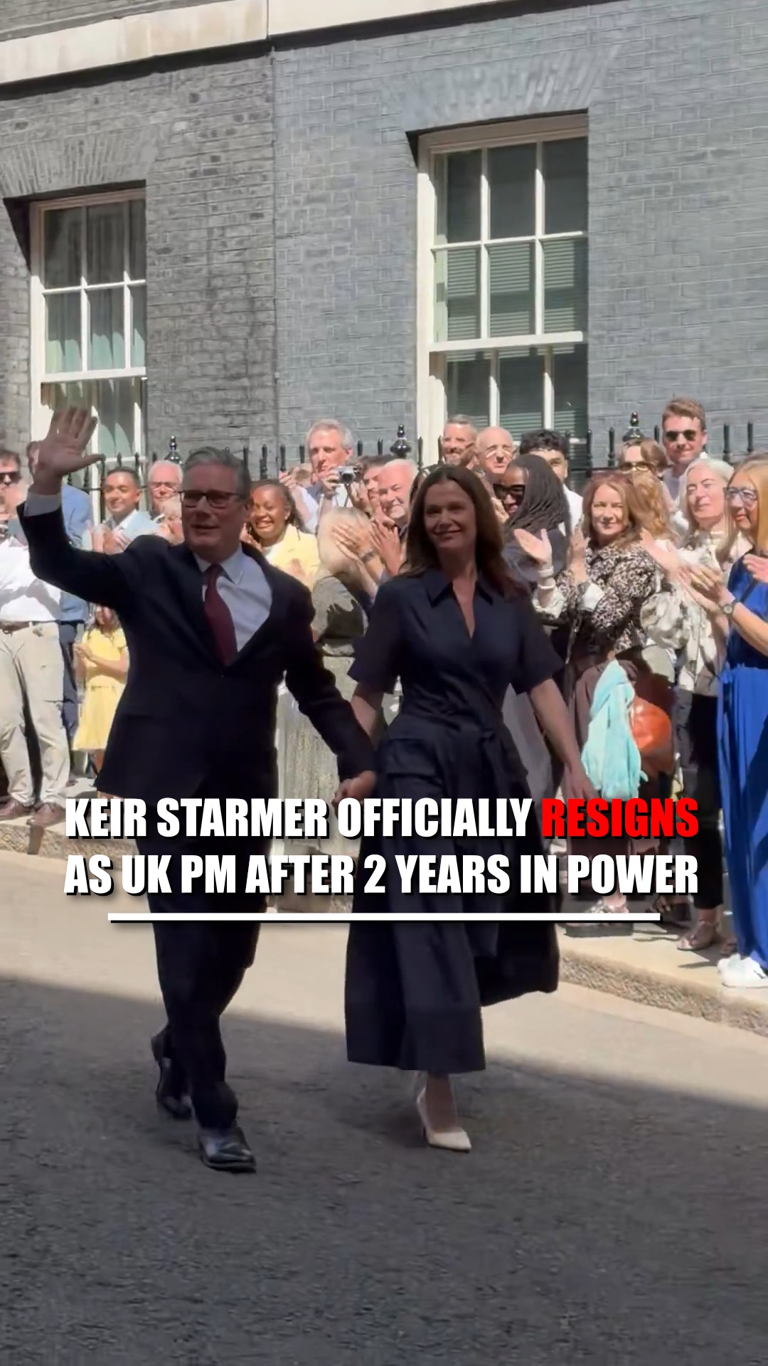 BREAKING: Keir Starmer departs 10 Downing Street for the final time as Britain's prime minister after officially resigning.

Following a farewell ceremony outside No. 10, Starmer leaves office as former Manchester Mayor Andy Burnham is formally appointed as the new prime minister by the King, marking the end of Starmer's two years in power and the start of a new chapter in British politics.