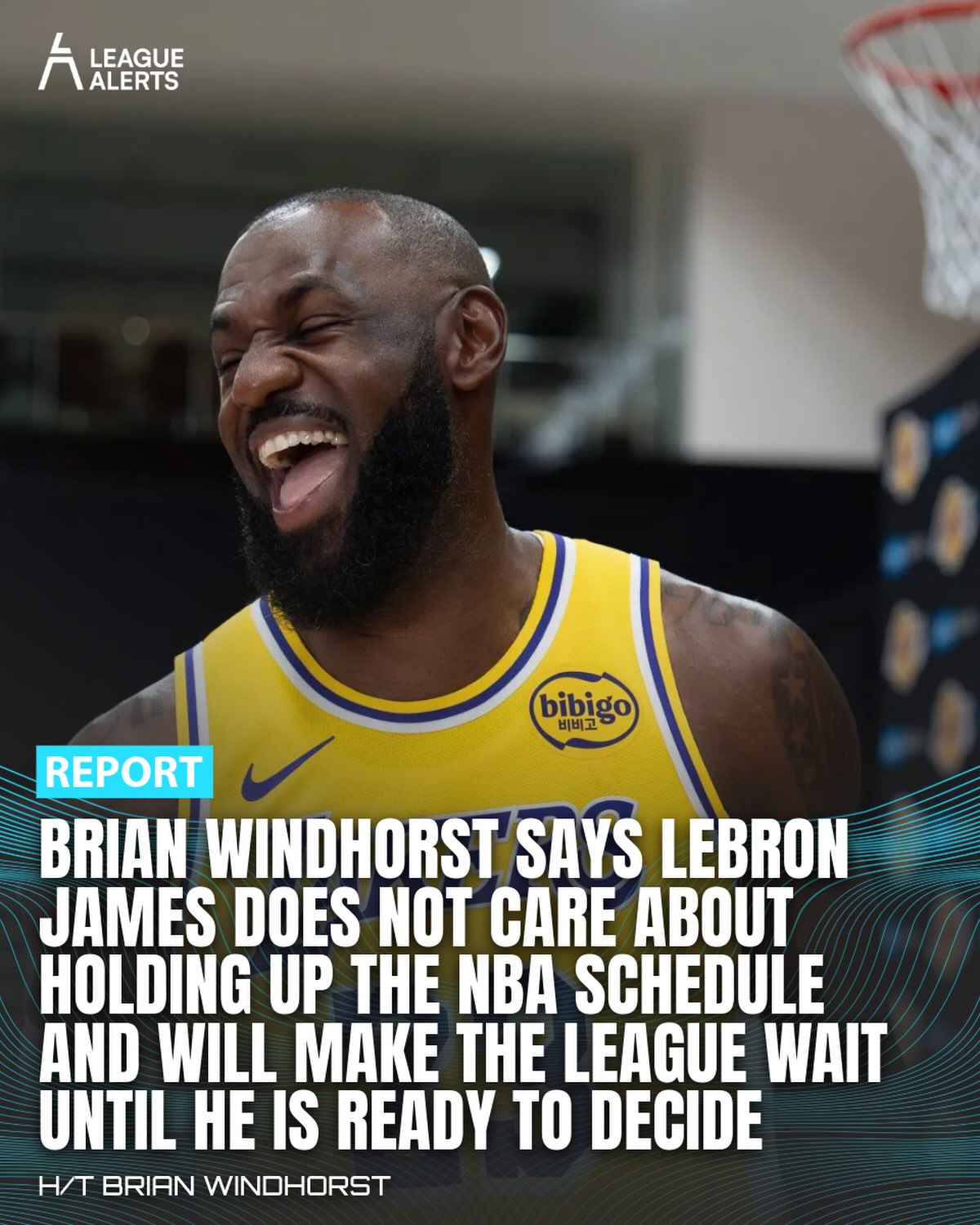 Adam Silver said the NBA can’t lock in its 2026-27 schedule until LeBron James decides where he’s playing. Brian Windhorst says LeBron isn’t rushing and will make the league wait until he’s good and ready.