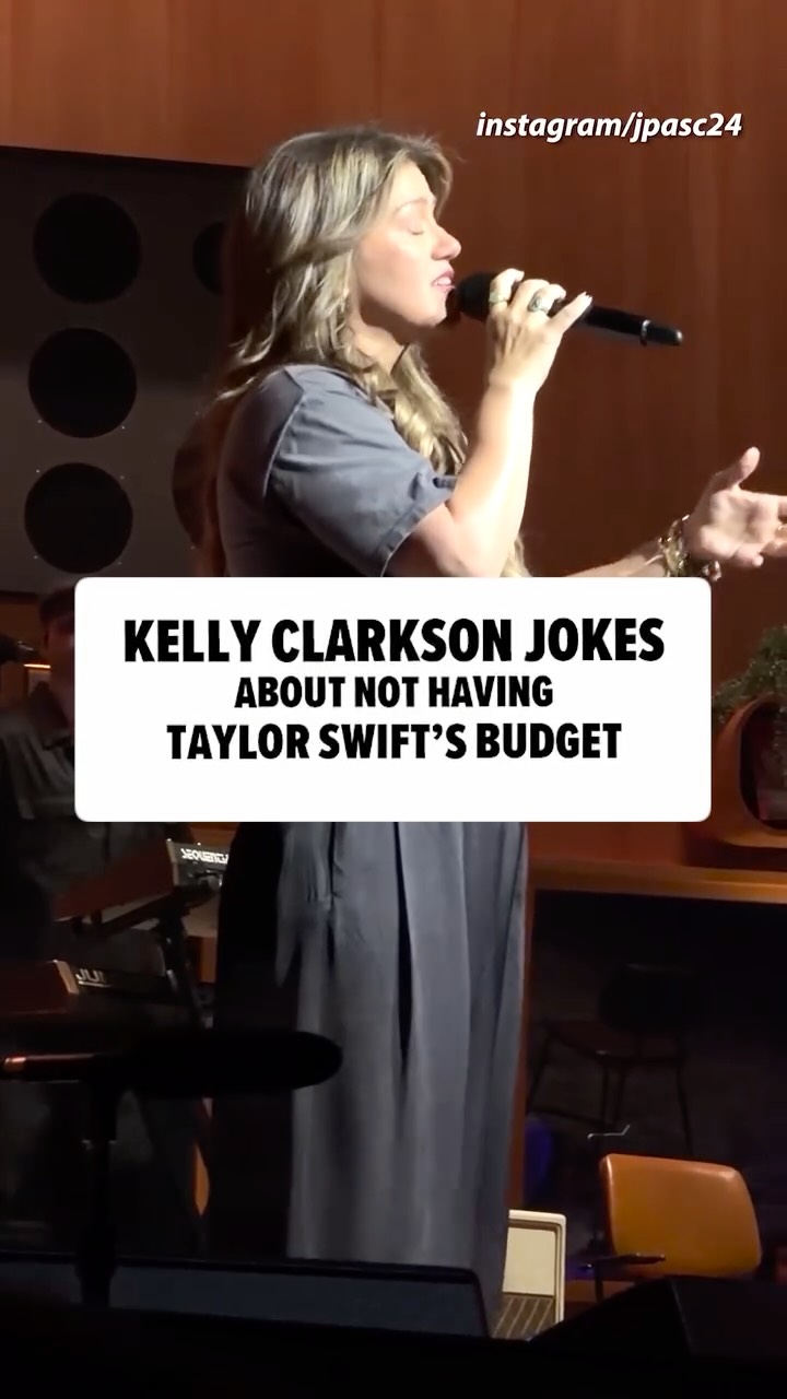 Kelly Clarkson kept it real during her "Studio Sessions" residency at Caesars Palace, joking that her stripped-down production isn’t exactly Eras Tour-level because she doesn’t have Taylor Swift’s budget — she’s “ballin’ on a budget.” 💸

🎥: instagram/ @jpasc24