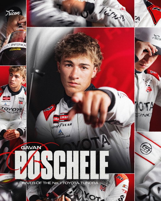 Welcome to the show.

Rising prospect @gavanboschele will join TRICON for a multi-race slate, starting at IRP 🙌