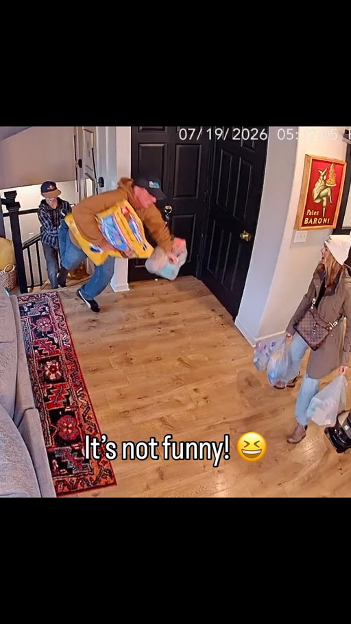 The groceries made it upstairs…eventually 🤣 #alaskaelevated #couplegoals #paulandstacy