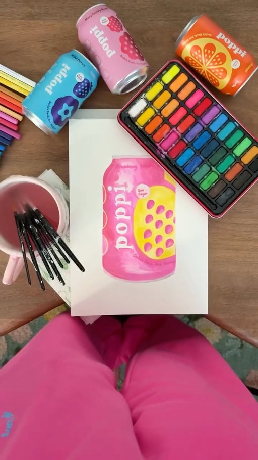 Paint and yap with me and @drinkpoppi whilst watching @loveisland 🩷🩷 #poppipartner #AD