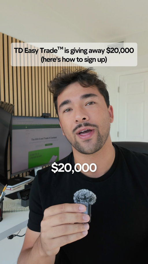 TD Easy Trade™ is giving away $20,000 to 12 Canadians - Here’s how to enter the TD Easy Trade Win it and Trade it contest (it’s free)👇

1. Download TD Easy Trade and open a free account

2. Grab your account number - scroll down on the home page, it’s right under your account type

3. Go to td.com/easytradecontest and enter your name, email, and account number

Contest closes July 31 -  don’t wait.

 12 winners will get $20,000 invested in the ETF of their choice - or swap it for one of these wild prizes (Creator Tech Bundle, home gym, precious metals, and more)!

Let me know in the comments: would you take the $20K ETF or swap it for a prize? 👇

@td_canada #sponsoredbytd