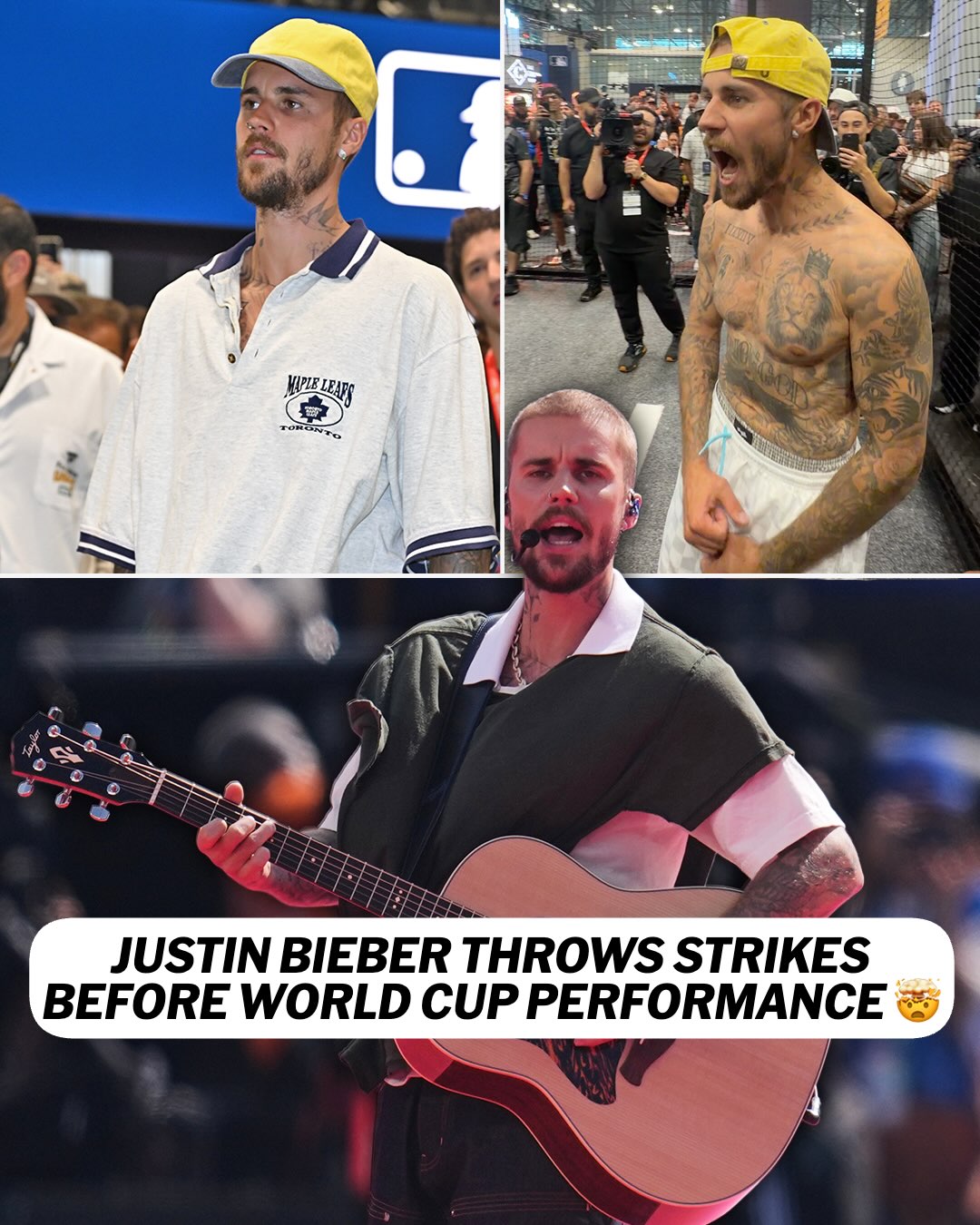 Tossing strikes in the cage on Saturday and performing for millions of people on the World Cup stage on Sunday 🤩

Justin Bieber was having the time of his life this weekend!