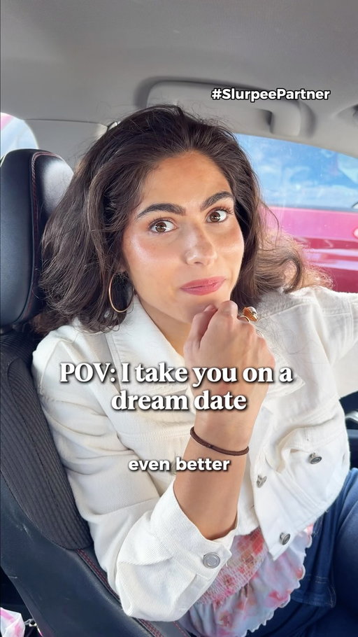 POV I take you on a dream date & we get a Slurpee & then fall in love #slurpeepartner @7eleven @slurpee @speedwaystores #slurpeedate