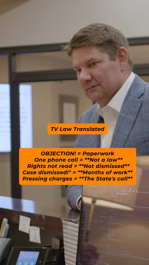 Hollywood makes criminal cases look simple. Real life isn't.

""Objection!"" isn't a magic word. Cases aren't dismissed because someone wasn't read their rights. And victims don't actually ""press charges""—prosecutors decide whether a case moves forward.

The real legal system is built on procedure, evidence, and preparation—not dramatic courtroom moments.

#CriminalDefense #TexasLaw #KnowYourRights #LegalEducation #HollywoodVsReality #WestTexas #KeithAndLorfing #LawFacts #Courtroom #CriminalJustice