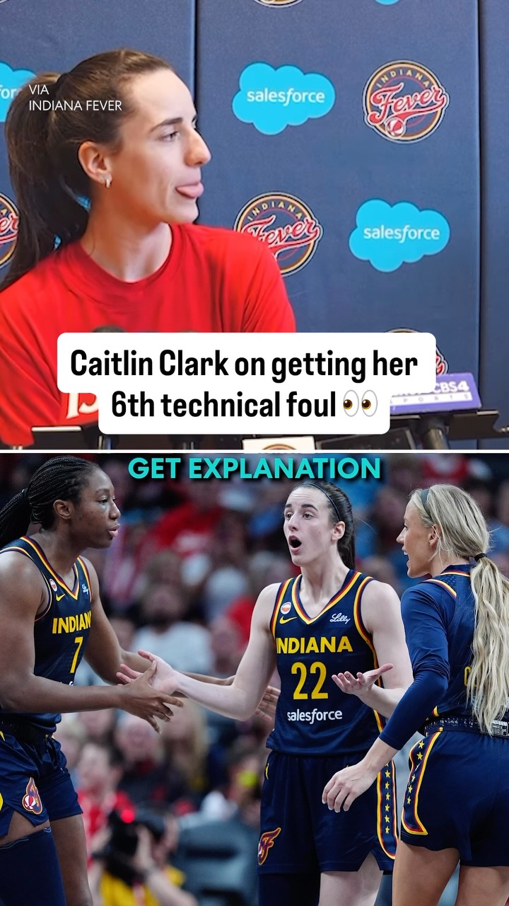 Caitlin Clark is facing a $1,000 fine from the WNBA after picking up her sixth technical foul during Saturday’s Liberty-Fever game.