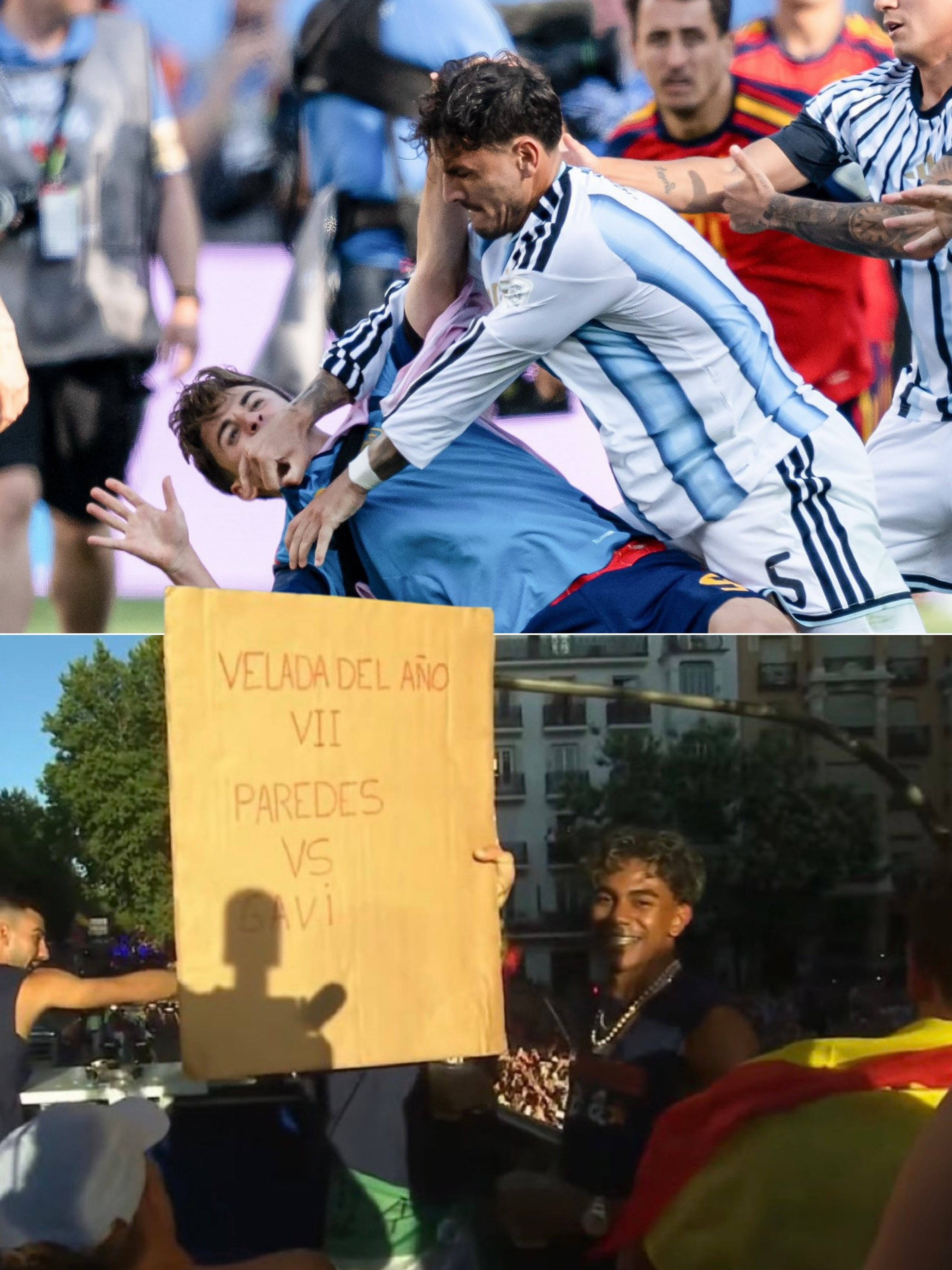 😅 “𝐁𝐎𝐗𝐈𝐍𝐆 𝐅𝐈𝐆𝐇𝐓: 𝐏𝐀𝐑𝐄𝐃𝐄𝐒 𝐕𝐒 𝐆𝐀𝐕𝐈” 📋🥊

Lamine Yamal and co, joking on the bus parade tonight 🤣🔥