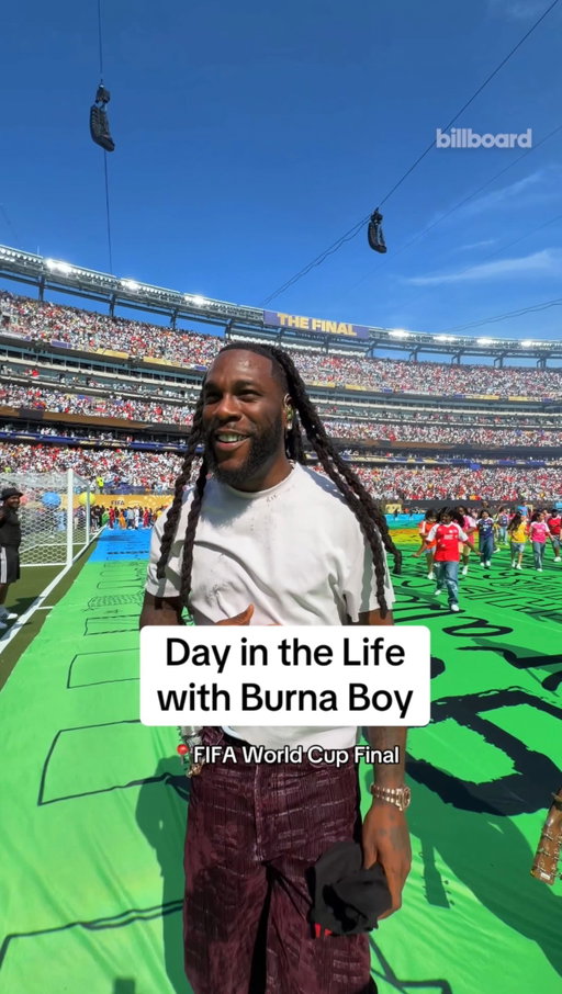 Burna Boy takes Billboard along for a Day in the Life as a performer for the first-ever FIFA World Cup halftime show. 🌍⚽