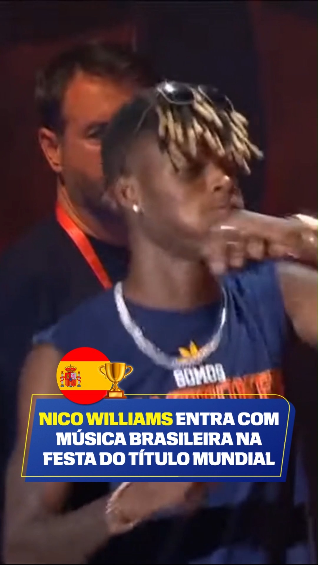 ESSA É A MISTURA DO BRASIL COM A... ESPANHA! 🫢🇧🇷 Nico Williams escolheu um funk para a sua entrada na festa do bicampeonato mundial da Espanha!

#ESPN2026 #FIFAWorldCup #Espanha