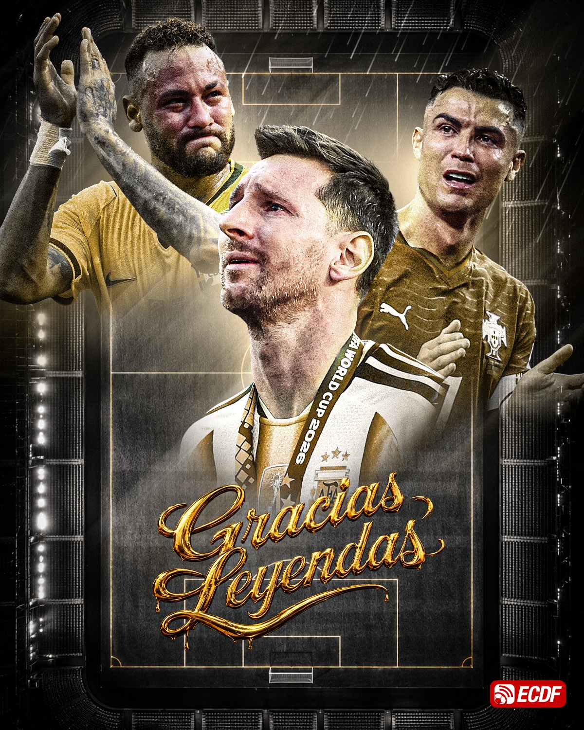 🐐❤️ ¡GRACIAS POR TANTO, LEYENDAS!

El Mundial 2026 puso fin al último capítulo mundialista de Messi, Cristiano Ronaldo y Neymar. Tres nombres que marcaron una época y dejaron un legado imborrable en la historia del fútbol. 🌍🏆