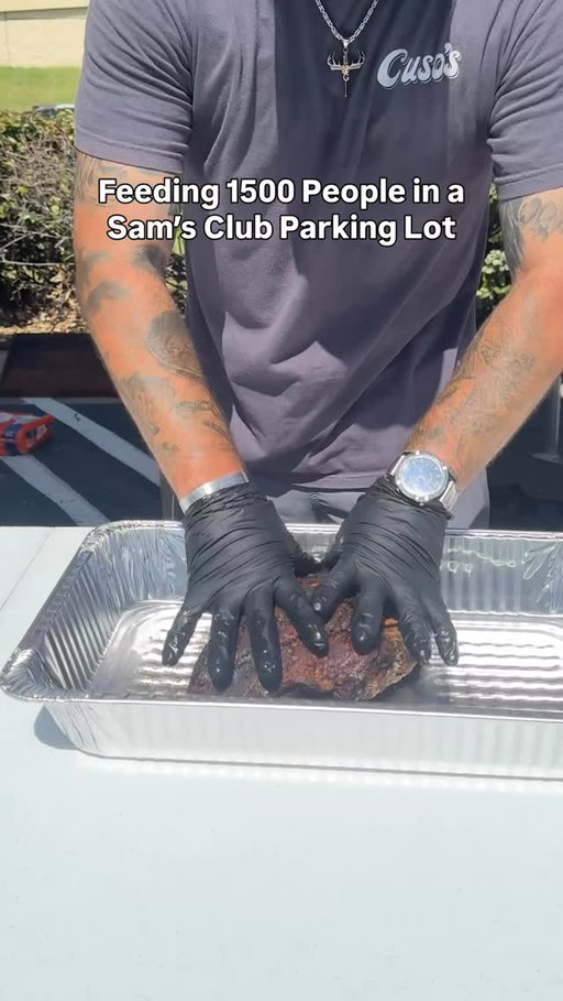 Feeding 1500 People BBQ in a Random Sam’s Club Parking Lot 🥩🍖🌮 Where should we go next?! 👀