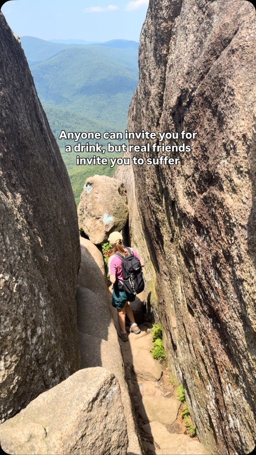 Are we really friends if you’re not inviting me? 🤪

#friendship #challangeyourself #outdoorsygirl #hiking 
Mountains, Virginia, long hike