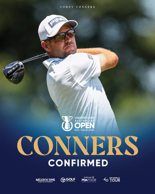 Canadian Corey Conners is coming down under 🏆

The 2x @PGATOUR champion joins Rory McIlroy and Cameron Smith in the field at Kingston Heath Golf Club this December. 

#AusOpenGolf