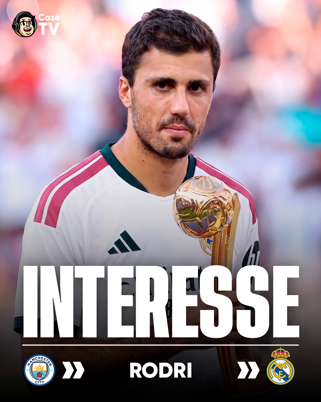 O CAMPEÃO MUNDIAL E MELHOR JOGADOR DA COPA DO MUNDO QUER IR PARA O REAL MADRID 👑🇪🇸

O Real não quer avançar na negociação por conta das atuais condições, mas o SONHO do Rodri em jogar no Madrid é muito alto 🤩

Será que o capitão da Espanha vai jogar no Real Madrid? 👀

🗞️: Fabrizio Romano

🚨VOCÊ 🫵 VAI VER O MAIOR TIME DO MUNDO 🔝🌎 NA CAZÉTV! LALIGA É NOSSA! 👀

#cztv12 #CoberturaCazéTV #LaLigaNaCazéTV #MercadoDaBola #FutInter