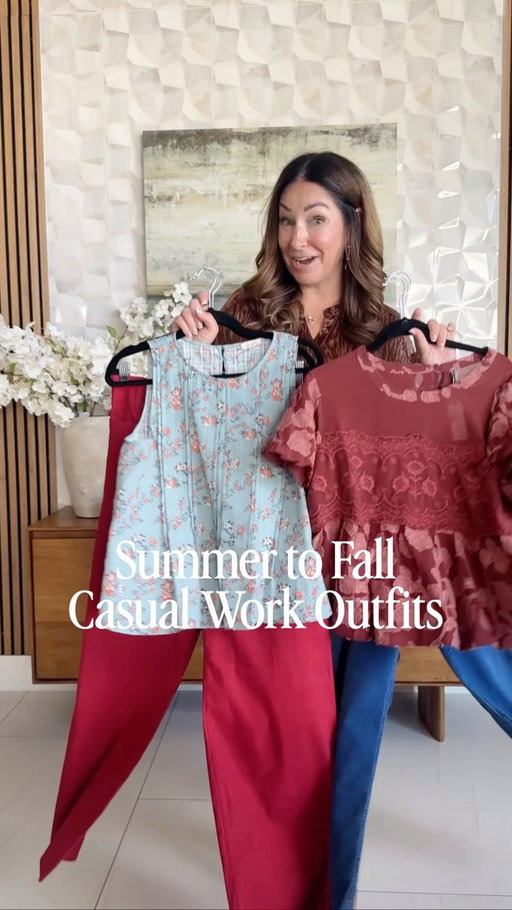 👉🏻 Comment TRM for links & sizing 

Early Fall Outfits that are actually comfortable & professional 🍂🙌🏻 

If you can wear jeans to work these are the ones to buy! They are stretchy and feel like sweatpants but look polished. 

The 2nd outfit has a lightweight top great with these linen blend pants that have some stretch and this new red color is so fun!! 

#anthropologiepartner #falloutfits #teacheroutfits