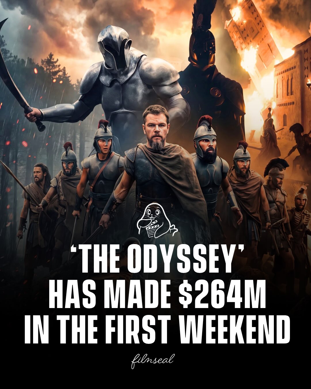 Christopher Nolan’s The Odyssey has stormed into cinemas with a huge $264 million worldwide opening weekend, making it one of the biggest launches of the year and Nolan’s strongest opening since The Dark Knight Rises. 

Audiences are turning out in force for the epic adaptation, proving that bold, original blockbuster filmmaking can still dominate the global box office. The journey is only just beginning.

#theodyssey #christophernolan