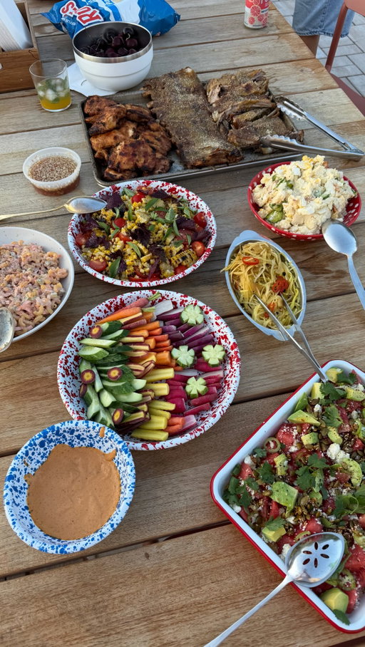 everything we cooked for a surprise bday bbq!! 

happy birthday @aa____anna @cabagges.world!!! 🥳
