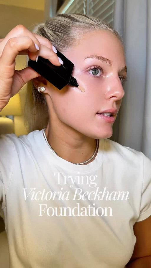 The price made me nervous but i’m so glad purchased! Gives such a pretty skin like finish @Victoria Beckham Beauty @Augustinus Bader #victoriabeckhambeauty #victoriabeckham #foundationreview #nomakeupmakeup