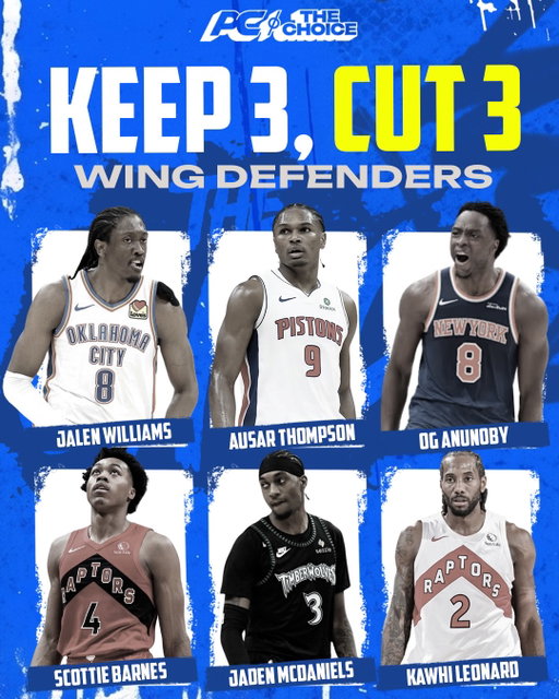 Keep 3, Cut 3: ✂️

The NBA’s best wing defenders heading into the 2027 season.🔒