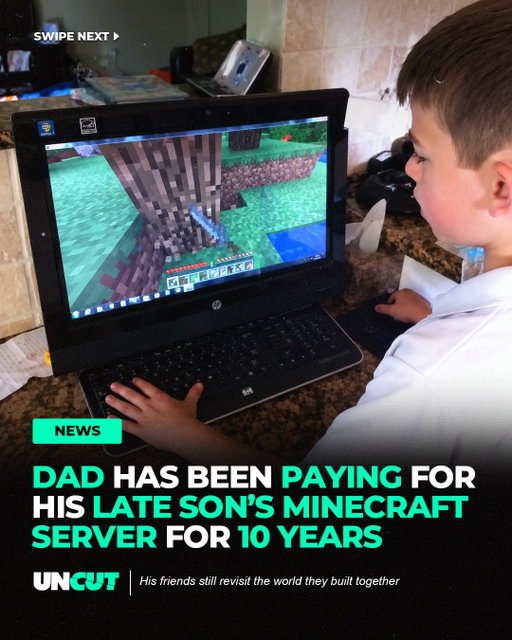 A father has kept paying for his late son’s Minecraft server for 10 years 🥺⁠
⁠
His son’s friends never stopped visiting the world they built together. They finished his unfinished castle, preserved his room exactly as he left it, and still return every year on his birthday to fill the map with torches 🎮⁠
⁠
Some memories are worth keeping alive forever ❤️