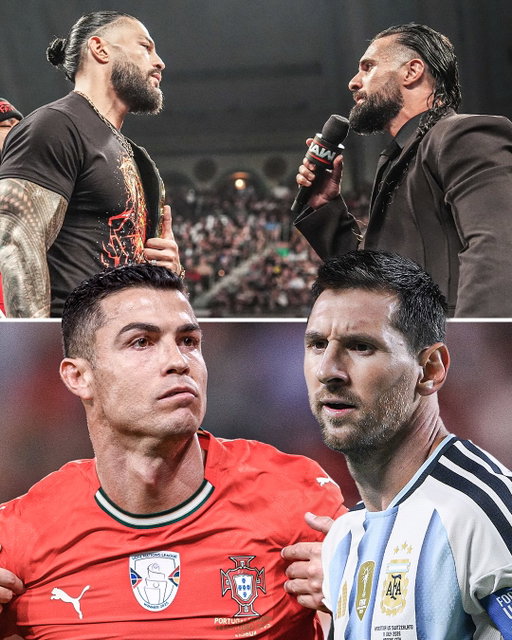 Rey Mysterio says that the rivalry between Seth Rollins and Roman Reigns can be compared to Lionel Messi and Cristiano Ronaldo 👀 (SWIPE FOR MORE)