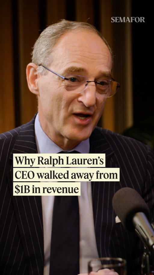 "What business are we in?"

@ralphlauren CEO Patrice Louvet says it's a question too few leaders ask. Defining Ralph Lauren as being in the "dreams business" changed how the company thought about growth—and led it to walk away from about $1 billion in revenue to protect the brand.

From The CEO Signal, presented by PwC. Watch the full conversation on YouTube or wherever you get your podcasts.