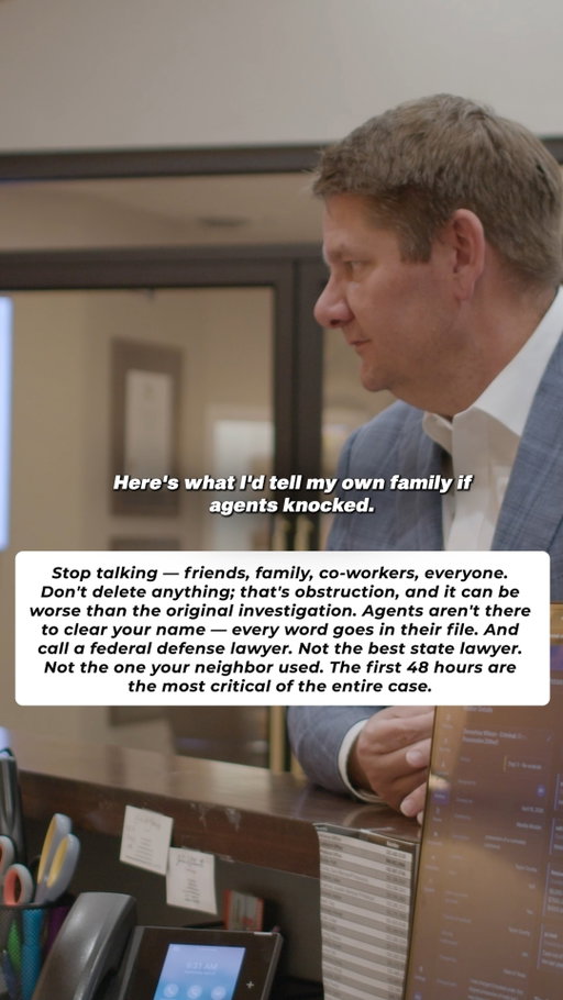 Federal investigations are rarely spontaneous.

By the time agents contact someone, they've often spent months gathering evidence. The decisions you make in those first hours matter more than most people realize.

If the FBI is looking at you, don't treat it like an ordinary legal problem.

#FederalInvestigation #FederalCriminalDefense #FBI #LegalEducation #WhiteCollarDefense #FederalLawyer #KeithAndLorfing #KnowYourRights #FormerFederalProsecutor #CriminalLaw