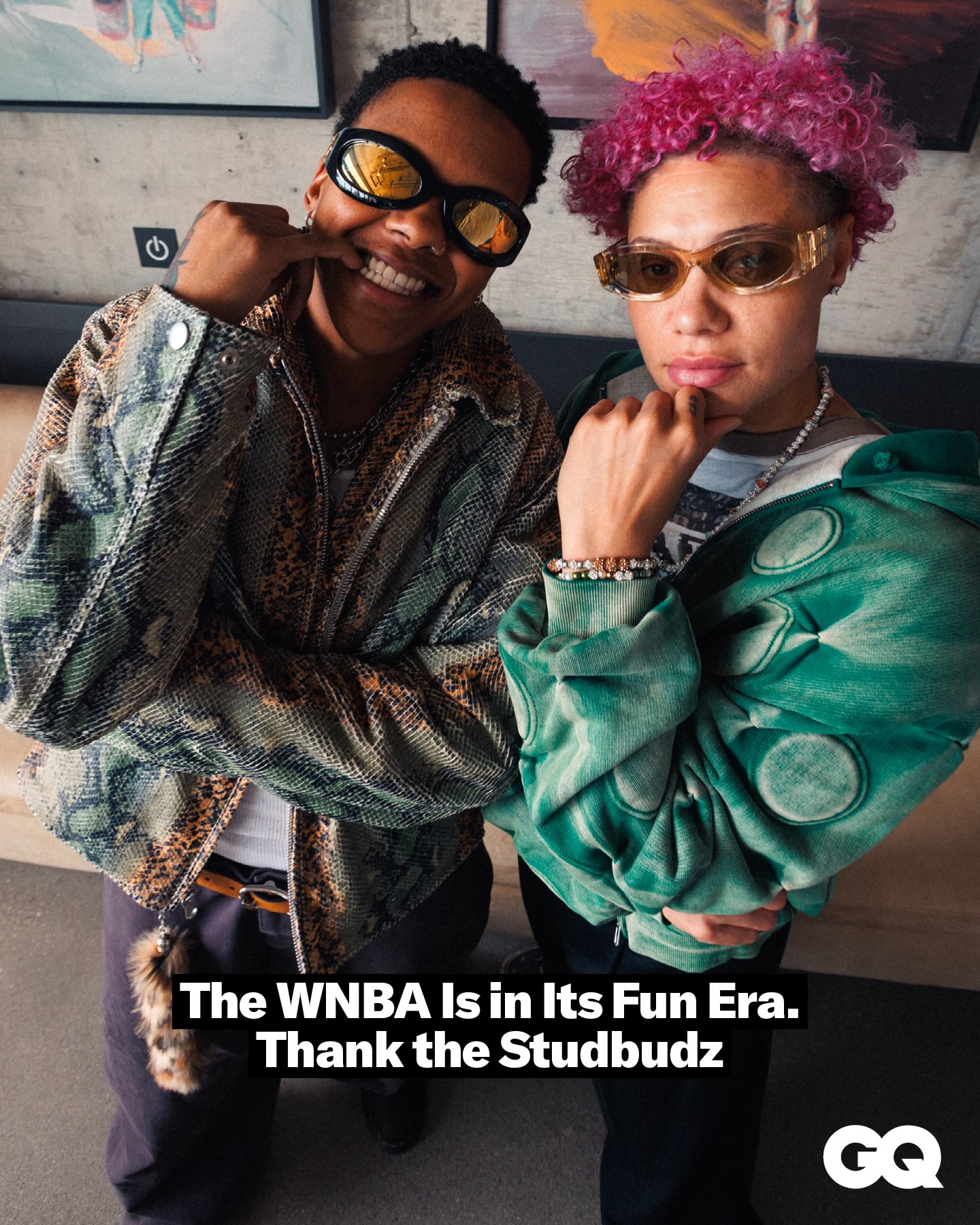 WNBA players @courtneywilliams10 and @t5poon did not necessarily know the extent to which their lives would change last summer when, at the start of the 2025 All-Star Weekend in Indianapolis, they hit record on yet another Twitch livestream. At the time, the Minnesota Lynx teammates were just a few months into a streaming partnership, for which they’d dubbed themselves the Studbudz. (The “stud” in question is a title for a Black, masc-leaning lesbian; the Z, Hiedeman says, was as obvious as dropping the “The” from Facebook: “We just needed a little spizazz.”)

When the dust had settled on their now-infamous, chaotic, and outrageously fun stream, the pair peaked at about 25,000 concurrent viewers, and one of their streams eventually racked up 500,000 views. They sensed the ground beneath them had unalterably shifted. 

The @stud.budz’s streams have disrupted the calcifying sameness of most WNBA coverage. For much of its history, the league disproportionately promoted its straight (or at least straight-coded), femme-presenting stars to the public, and largely ignored its gay fan base and players. Now, thanks to the Studbudz and the league’s diverse array of proudly out players, the league is finally shifting course.

Read the full story on how the @stud.budz are changing the public face of women’s basketball at the link in bio. 

Story by @emmacargo
Photographs by @chui_lens
Skin by @diamondjaymua
Special thanks to @thenook_ranhamlanes