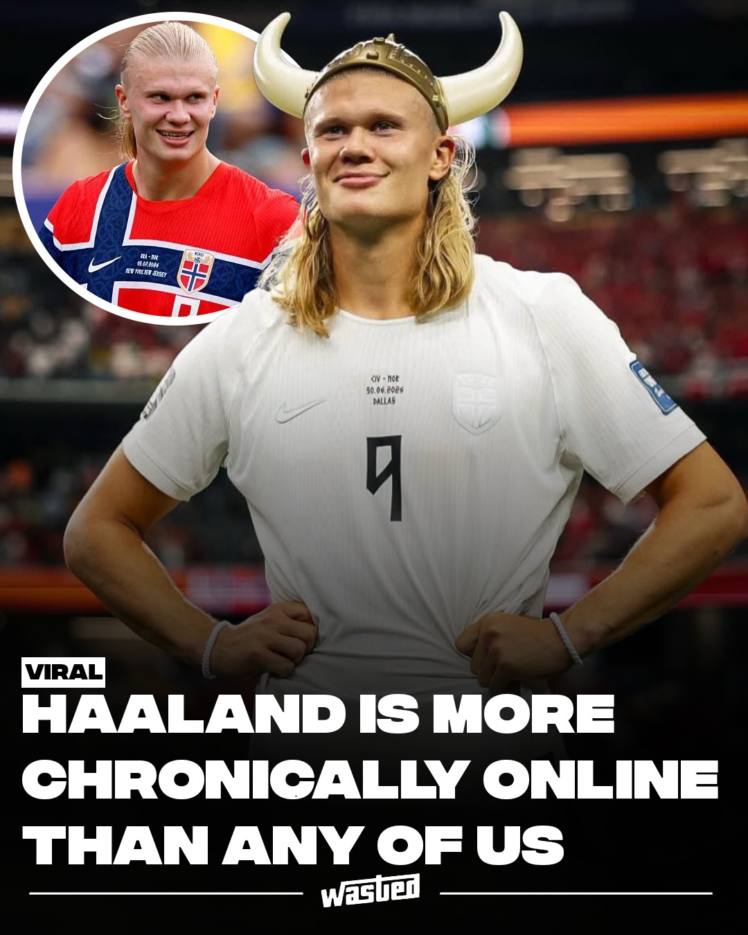 Erling Haaland gained 32.1 million Instagram followers over the 39 days of the World Cup, more than any other player at the tournament, according to Sportico. Roughly 22 million of those arrived between Norway's opener and their quarterfinal exit against England, and the rest kept piling on after he'd already flown home. For scale, Lionel Messi added about 5.7 million across the same window, and Haaland's account is now larger than Manchester City's or any other Premier League club's.

Seven goals explain part of it. The personality explains the rest. His Snapchat, where he posts like a tourist, a meme page, and a bored friend answering questions from the couch, got clipped and reposted across TikTok constantly. A video on his YouTube channel showed an American fan asking whether he worked social media for the Norwegian team, and Haaland played along in a southern accent rather than correct him. After the Brazil win he banged the drum for the Viking Row celebration in the stands.

Then came the shopping. A stop at Wild Bill's Western Store in Dallas ended with him boarding the flight to Oslo holding a taxidermied raccoon clutching a whiskey bottle, and the store sold out of them within days.

Sources: Sportico, ESPN, Yahoo Sports.