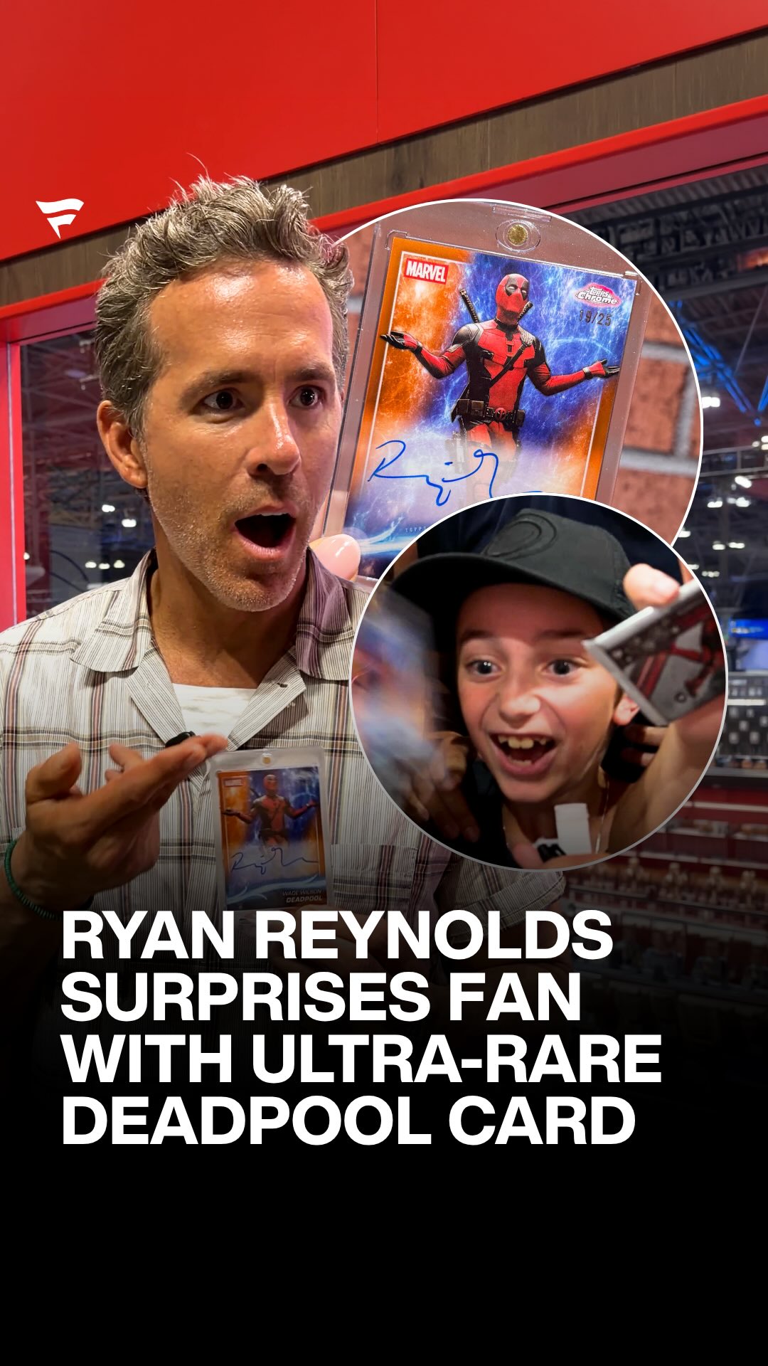 The ending is everything 😭❤️

Ryan Reynolds surprised this 10-year-old fan with a rare Deadpool autograph card at Fanatics Fest.

When asked what he planned to do with it, he said:
“I’m going to save it, cherish it, and give it to my children.”