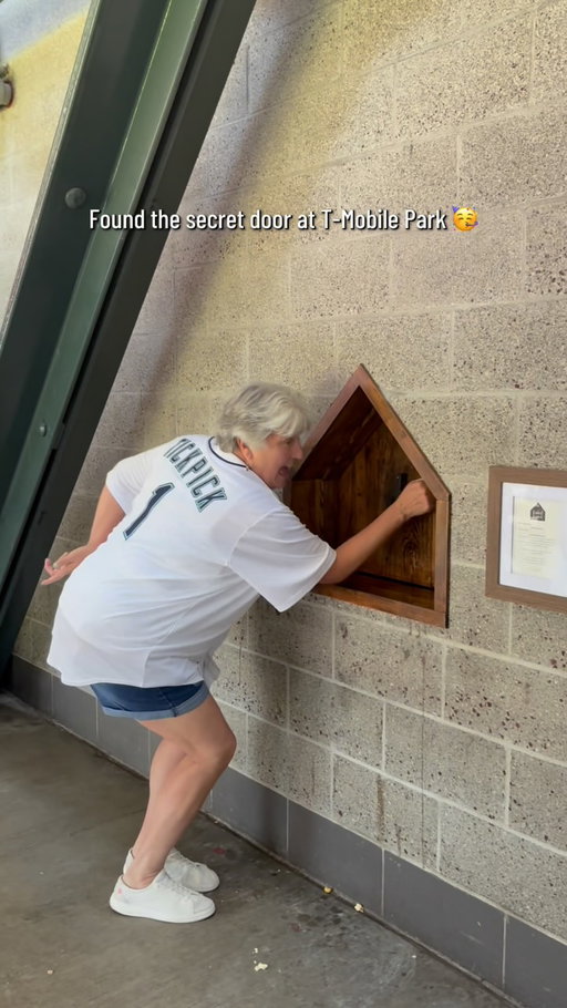 Spend $18 on @tickpick and find the SEAcret door at T-Mobile Park @mariners #secretdoor #tmobilepark #lovegrama #gramacarolyn #liveyourbestlife