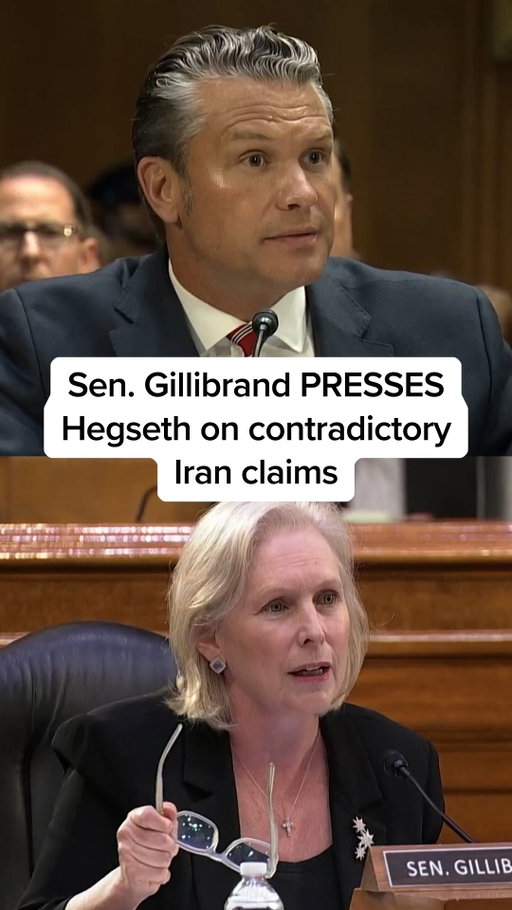 See Sen. Kirsten Gillibrand, D-N.Y., question Defense Secretary Pete Hegseth on contradictory comments made by Trump administration officials regarding the reality of Iran’s military capabilities.

#news #Iran #politics