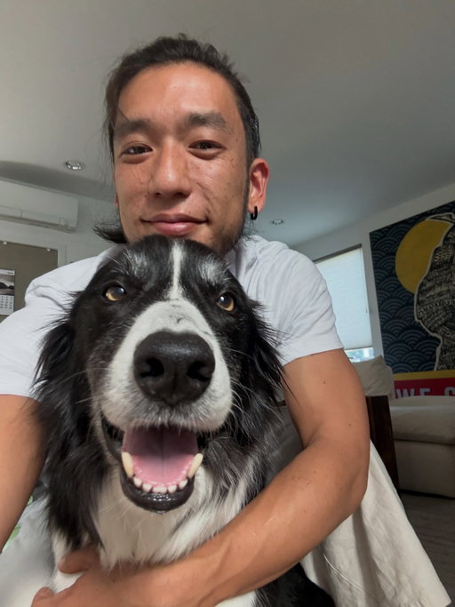 The last week reminded me of how much this dog means to me.

I don’t usually share stuff like this, but I wanted to tell Dodger’s story.

A little over a week ago, Dodger got into a bamboo shoot while I wasn’t watching. It wasn’t actually the bamboo shoot that became the problem. His stomach became packed with bamboo leaves that he couldn’t digest. He stopped eating for two days, ended up at the emergency vet on IV fluids, and wasn’t able to go to the bathroom properly.

After two nights at urgent care, X-rays, ultrasounds, and countless tests, the doctors put a camera into his stomach and found it covered in bamboo leaves. They were able to remove what they could, and after another day at the hospital, he finally came home.

When he got home, it was all about taking it one step at a time. Chicken congee puréed with extra fluid, small meals, lots of rest, and plenty of patience.

Even then, he barely moved for two more days. He mostly stayed in one spot, hardly ate, and all we could do was wait. Thankfully, after about a week, he started eating again, moving again, and now he’s back to being himself.

The funny part is that I never planned on having a dog.

Years ago, my GM told me, “Your personality is basically a Border Collie.” So I called a breeder just to ask a few questions. I told her I didn’t have time for a puppy, and we hung up.

About 30 minutes later, she called me back and said there was a dog looking for a new home because he wasn’t getting along with another dog. I met the sweetest couple, took him for a walk, and before I knew it they were sending me home with his crate, toys, food, and everything he needed. I didn’t even bring my checkbook because I had no intention of bringing a dog home that day.

Sometimes life has better plans than you do.

I’m just incredibly grateful for the time we get to spend together 🐶