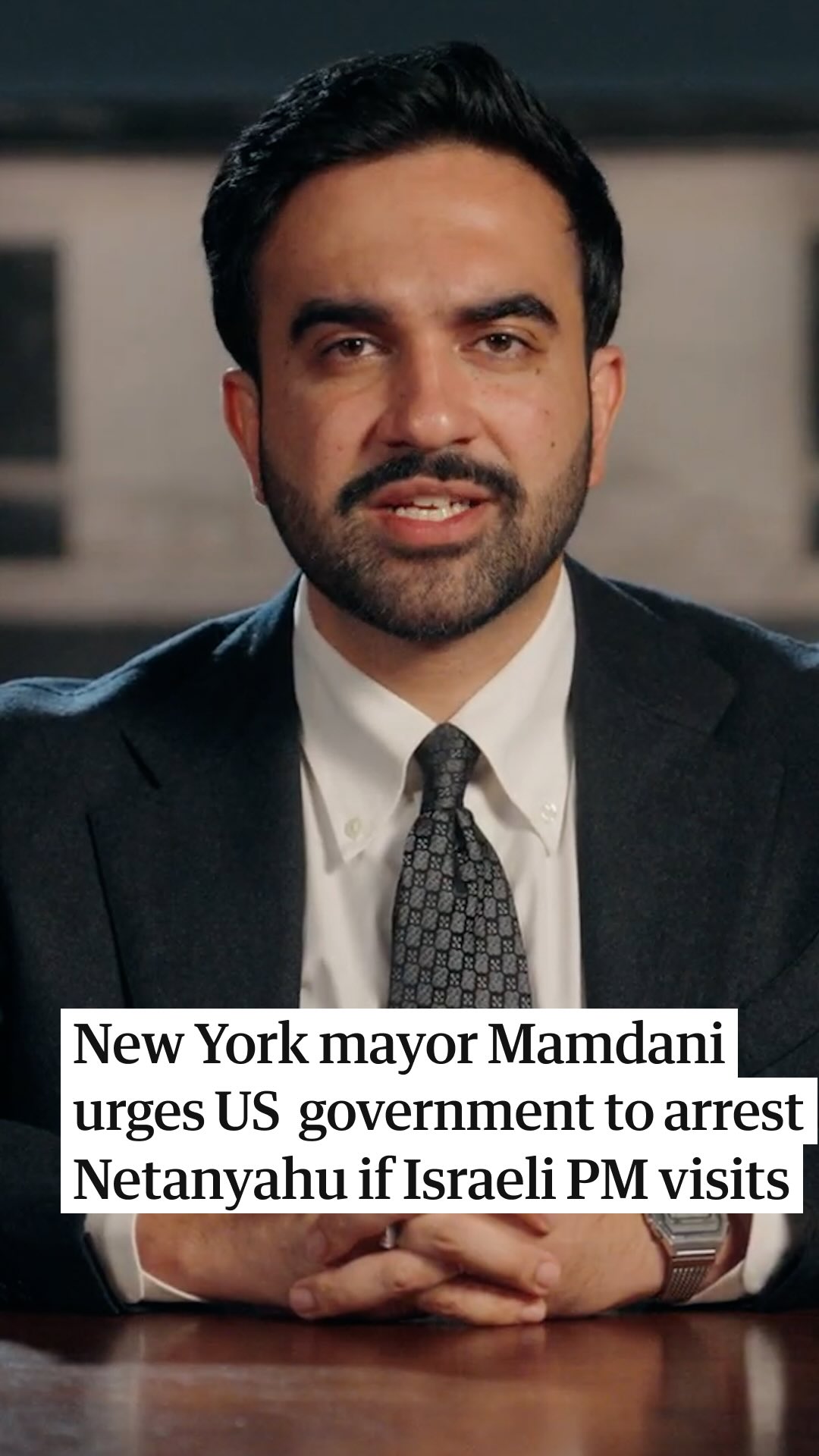 Zohran Mamdani, the mayor of New York, acknowledged on Tuesday he did not have the authority to arrest Benjamin Netanyahu, but urged US federal authorities to do so if the Israeli prime minister visits the city later this year for the UN general assembly.

“Benjamin Netanyahu is a war criminal, the architect of a horrific genocide against the Palestinian people,” Mamdani said in a video posted to YouTube. 

The international criminal court issued an arrest warrant for Netanyahu for alleged war crimes relating to the Gaza war in 2024, the first time that the leader of a western-aligned democracy has been charged by the ICC.

Mamdani said last week he was reviewing whether he would be able to arrest Netanyahu, after pledging to do so during his mayoral campaign last year.

The US does not recognize the ICC’s authority and is not a party to it.

Read more via the link in bio.