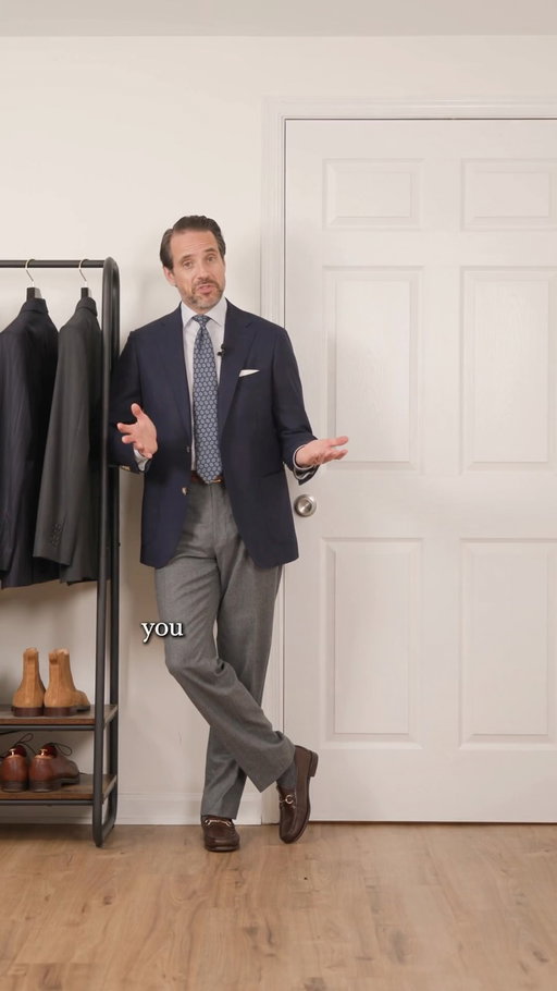 Is this the perfect expression of a classic menswear business casual outfit?

DETAILS:
Sport coat, shirt, trousers: @hespokestyle x @michaelandrewsbespoke 
Tie: @drakesdiary 
Loafers: @carminashoemaker 
Fragrance: @fredericmalle 
Watch: @jaegerlecoultre 

Shop the look: https://hespokestyle.com/look/navy-hopsack-blazer-with-tie-classic-menswear-outfit/