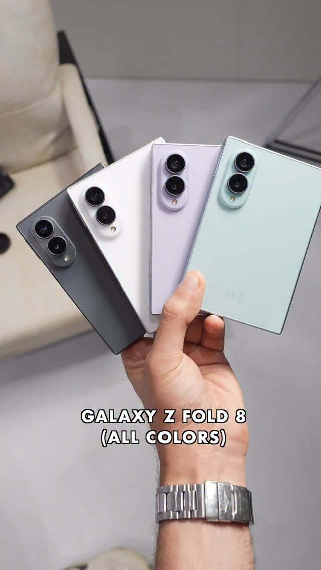 Samsung Galaxy Z Fold 8 in ALL COLORS. Which one is your favorite? 
.
.
.
#galaxyzfold8 #tech