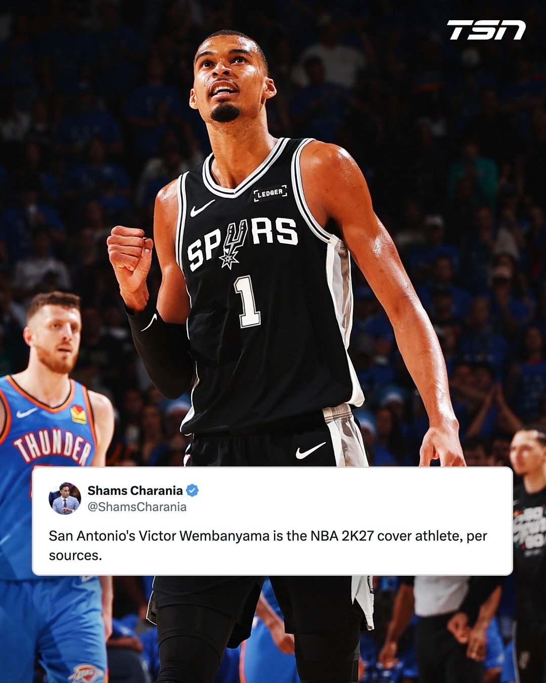 Victor Wembanyama is the NBA 2K27 cover athlete, per ESPN's Shams Charania 👀