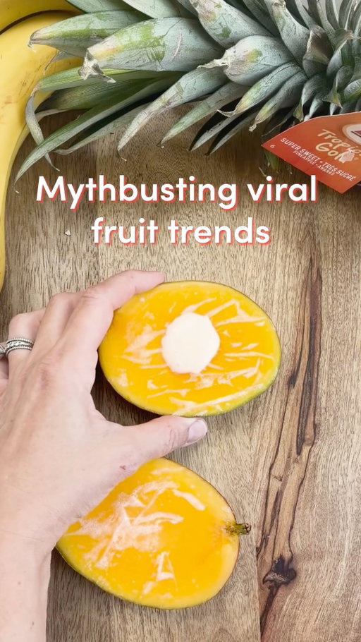 Is the viral fruit ice cream actually a myth? We wanted to try it ourselves 👀🥭 Stay until the end for the result!

Ingredients: 
- 1 Dole Mango®️, halved
- Probiotic cultured milk (flavored or unflavored)

Directions:
1. Wrap your halved mango in plastic wrap and freeze overnight.
2. Unwrap your mango and use a spoon to create a large well in the center. Pour in your probiotic cultured milk into the well.
3. Scrape the inside of the well and steadily incorporate more mango flesh from outside of the well; continue scraping and add more milk if needed to achieve ice cream consistency.

#fruiticecream #mangoicecream #viralrecipe #trending #mythbusting