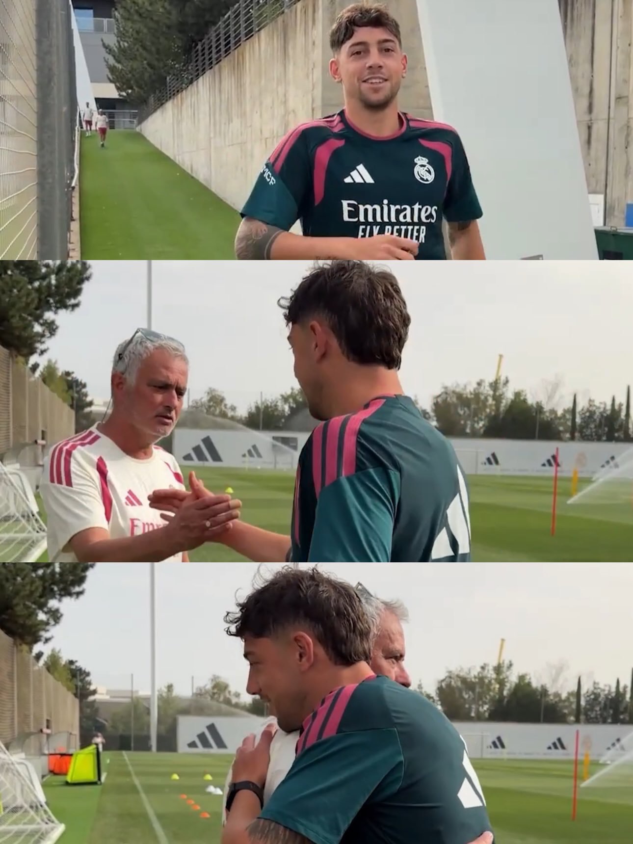 𝐂𝐀𝐏𝐓𝐀𝐈𝐍 𝐕𝐀𝐋𝐕𝐄𝐑𝐃𝐄 🫱🏻‍🫲🏼 𝐉𝐎𝐒𝐄 𝐌𝐎𝐔𝐑𝐈𝐍𝐇𝐎! ©️

“I’m eager to learn from José Mourinho, ready to try and listen to every piece of advice he gives me”, Valverde announces 🤩

“To get the most out of every second, every minute of training I get to share with him and his coaching staff starting today” 🤍

“I’m going to try to learn, grow as a footballer and as a person. I think he’s a so special person from whom I can learn a lot” ✨

One of the first indications to the club by José Mourinho when arrived at Real Madrid in June — “𝐅𝐄𝐃𝐄 𝐒𝐓𝐀𝐘𝐒 𝐇𝐄𝐑𝐄”. 🔐🇺🇾